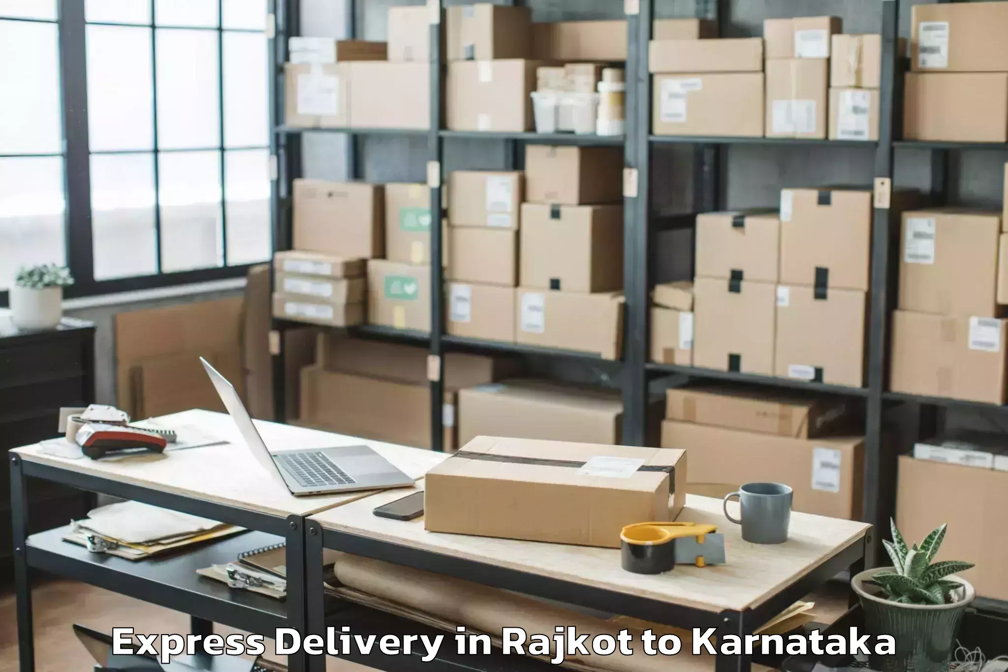 Affordable Rajkot to Mannaekhelli Express Delivery